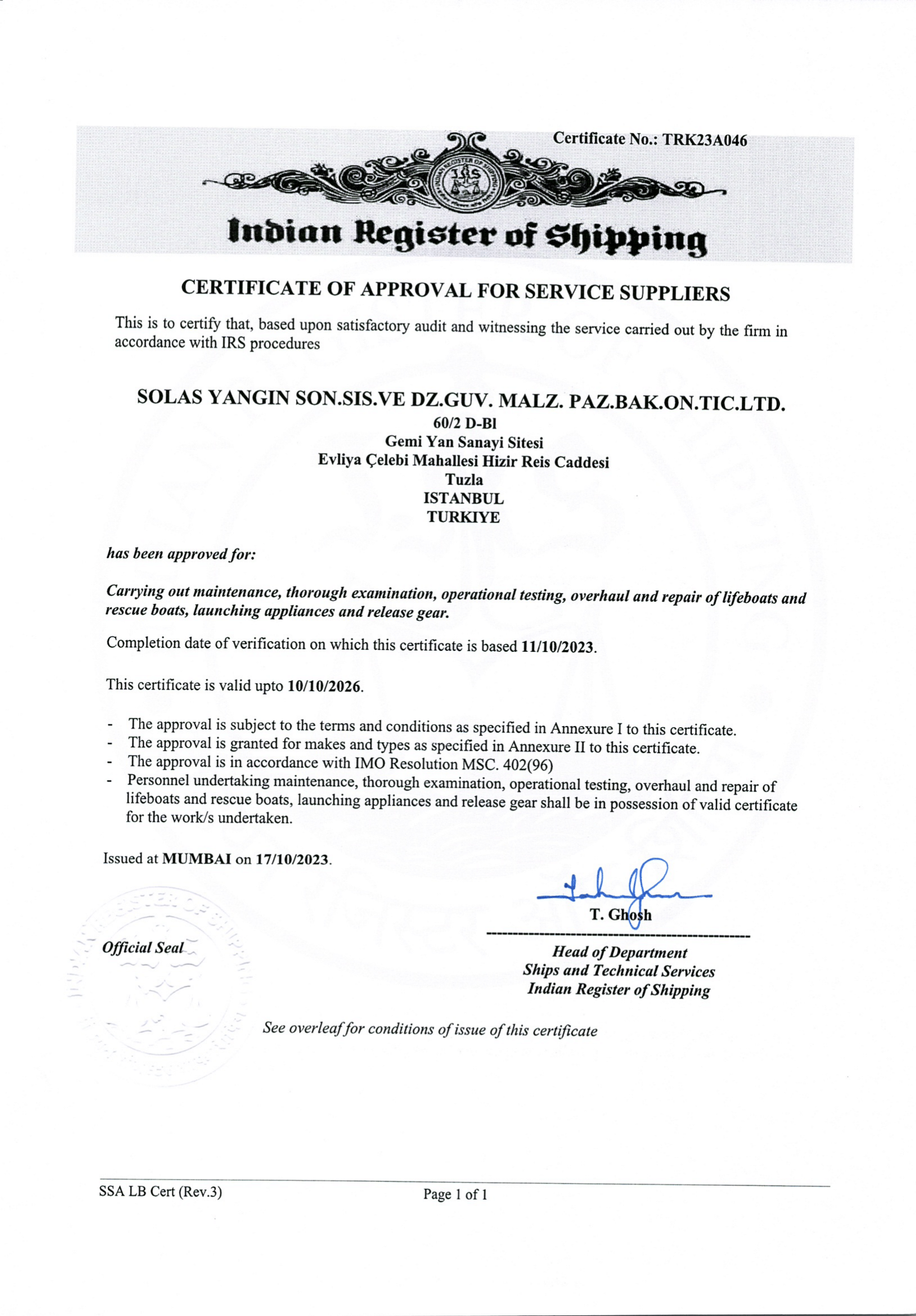 Certificate 1