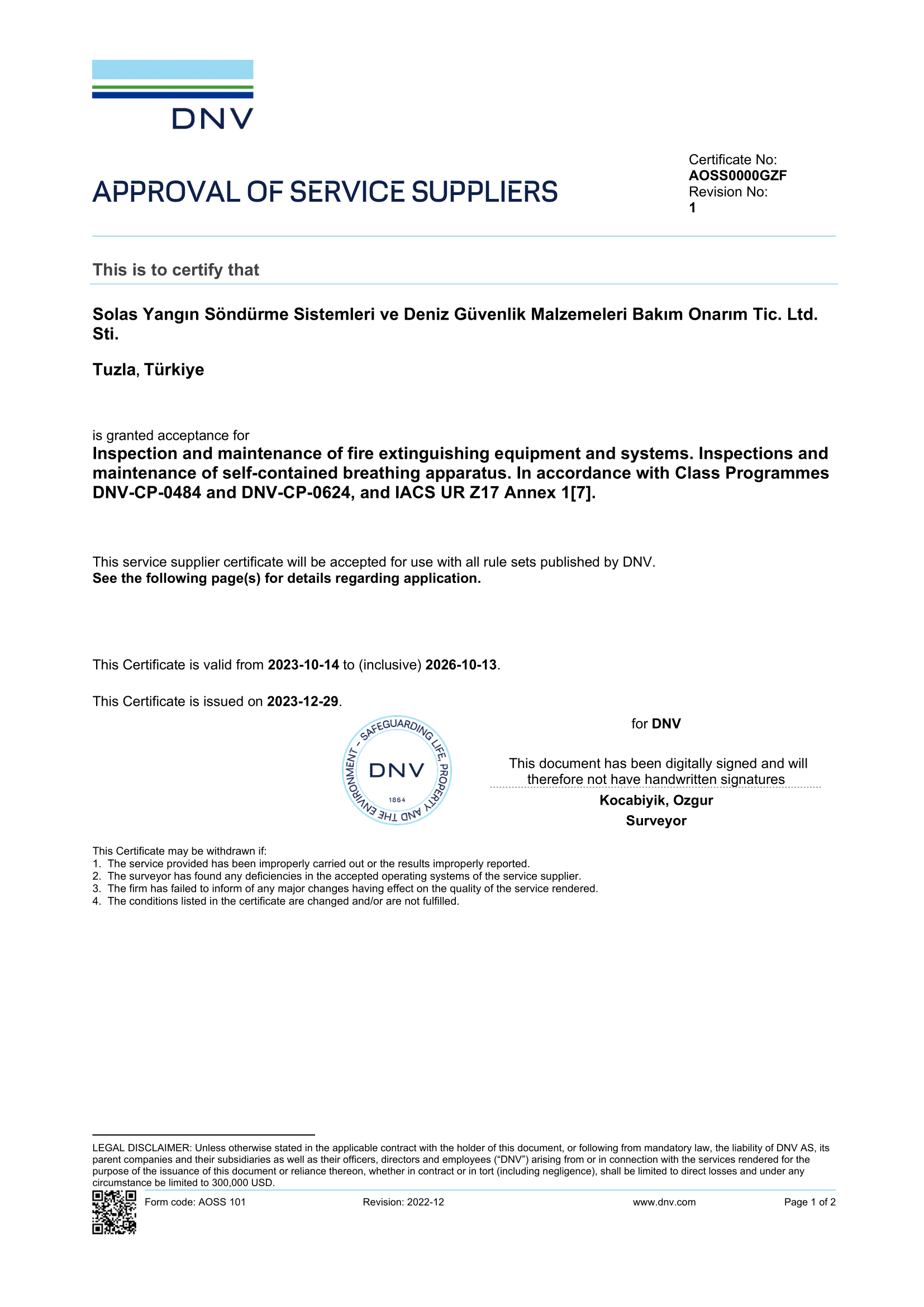 Certificate 2