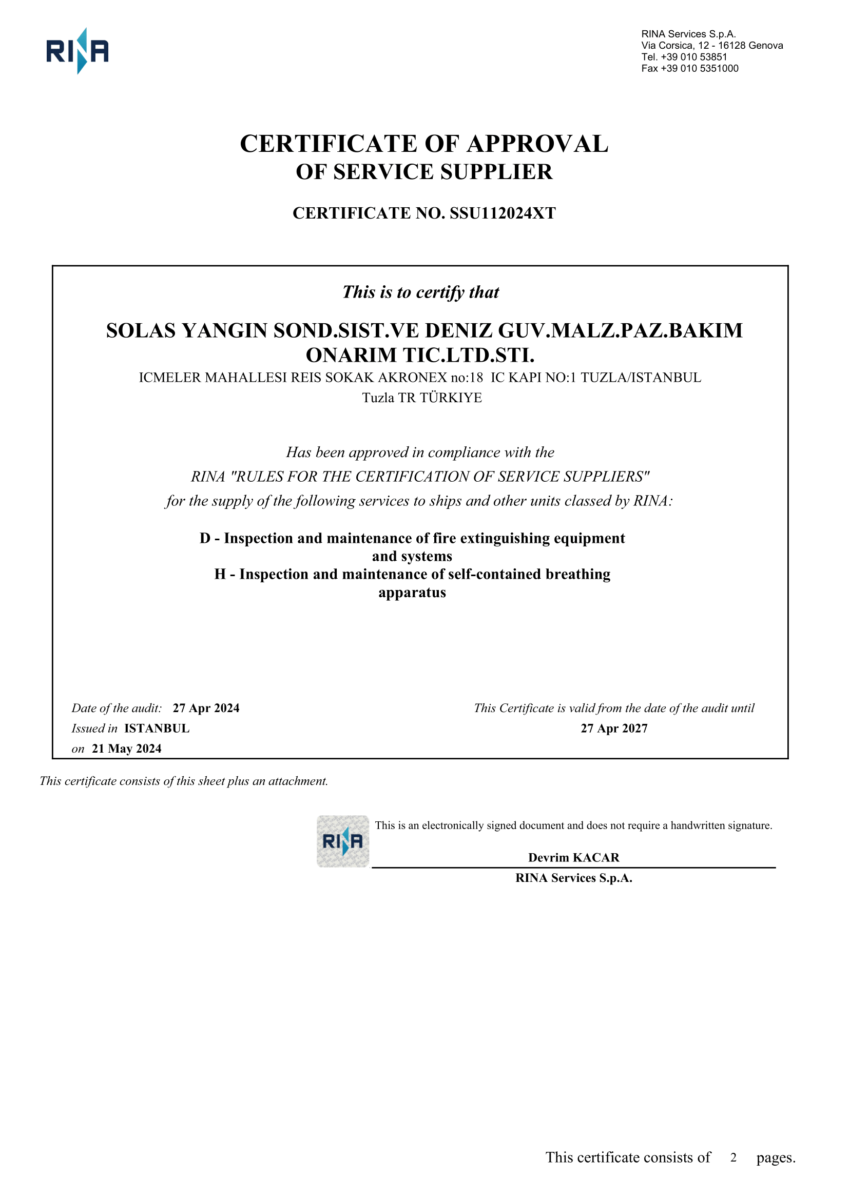 Certificate 2